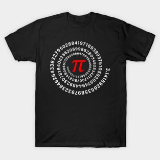 Pi, π, Spiral, Science, Mathematics, Math, Irrational Number, Sequence T-Shirt